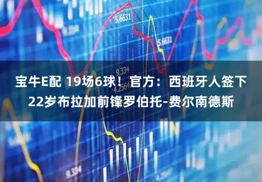 宝牛E配 19场6球！官方：西班牙人签下22岁布拉加前锋罗伯托-费尔南德斯